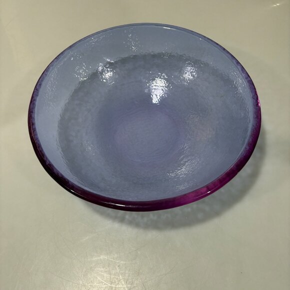 Fire and Light Lavender Purple Recycled Glass Serving Bowl 11 3/4" - Picture 2 of 6